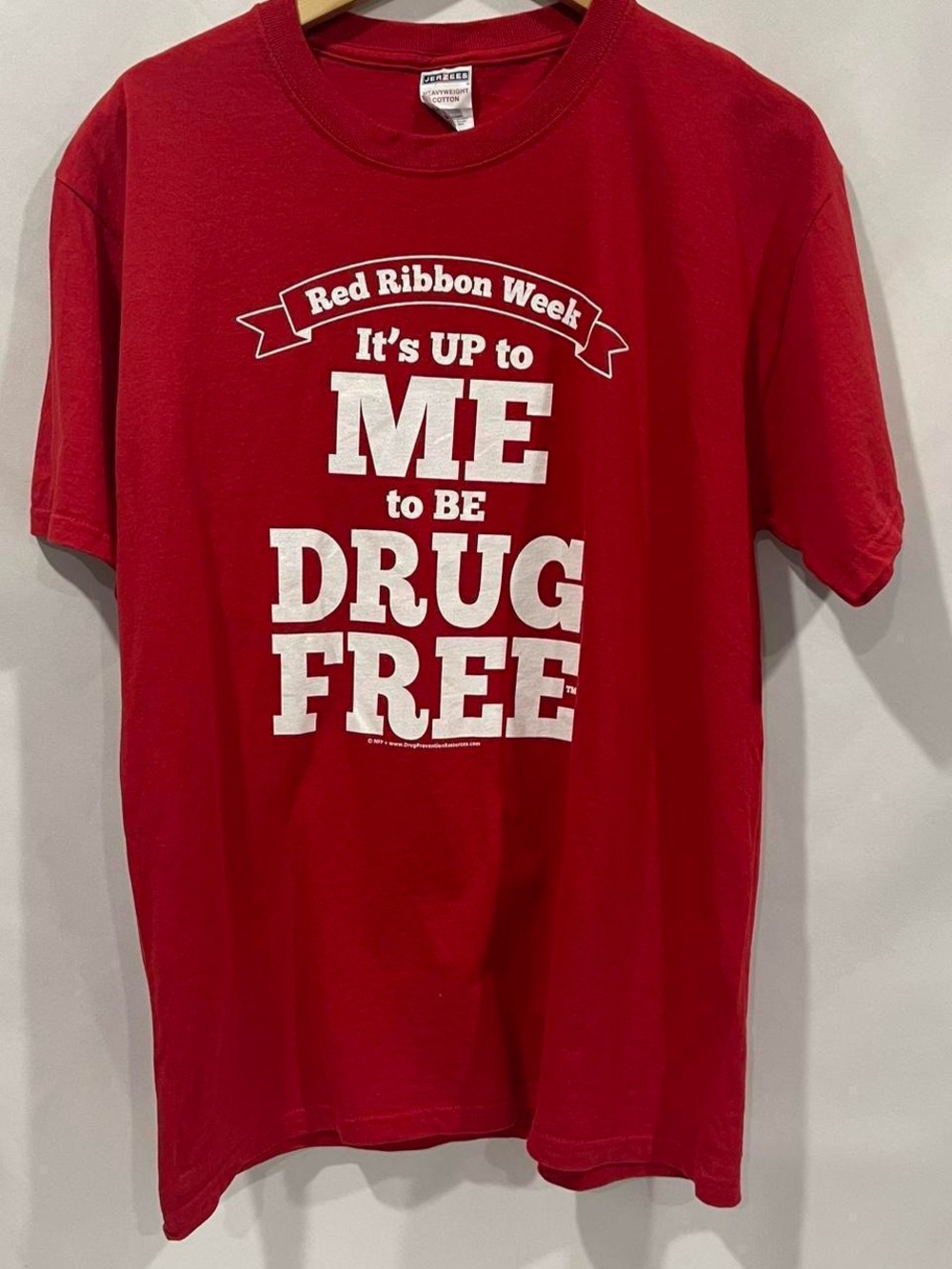 Its Up To Me To Be Drug Free Tee Size L